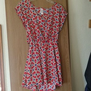 Fit and flare dress, back cut-out